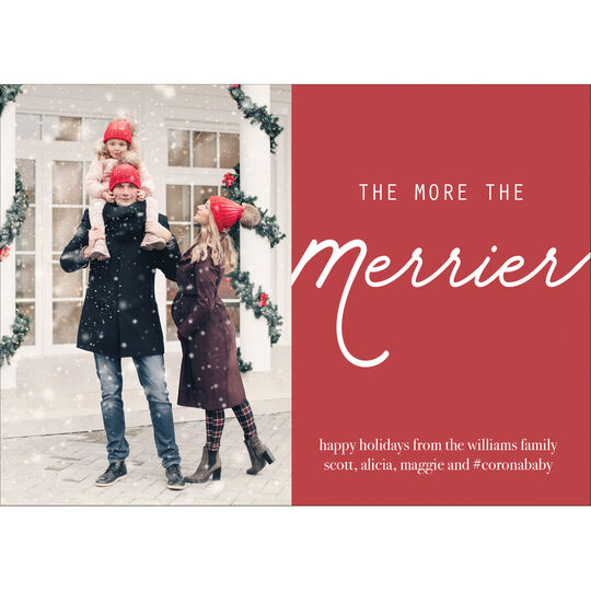 The More the Merrier Flat Holiday Photo Cards